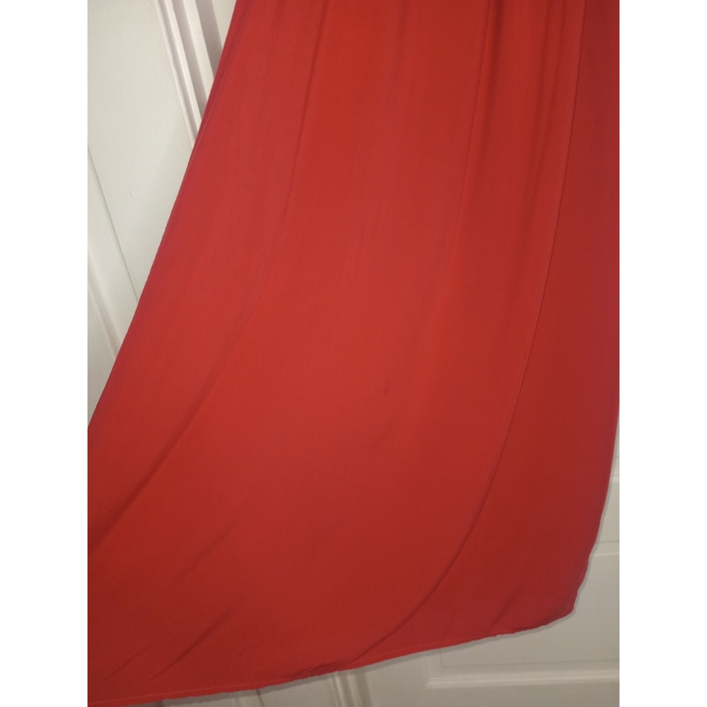 Splendid Orange Summer Dress Size Small Beach Drawstring Neckline Midi - Picture 12 of 12